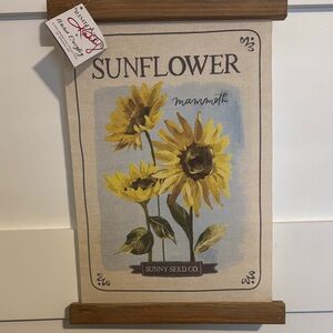 Primitives by Kathy Sunflower Tapestry with Sunflowers NWT